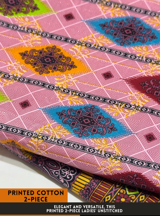 2 Pc All Over Printed Polo Cotton