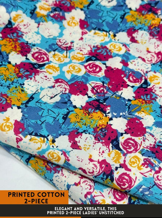 2 Pc All Over Printed Polo Cotton